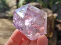 Polished Window Amethyst Quartz Points x 6 From Akansobe, Madagascar - Toprock Gemstones and Minerals 
