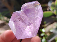 Polished Window Amethyst Quartz Points x 6 From Akansobe, Madagascar - Toprock Gemstones and Minerals 