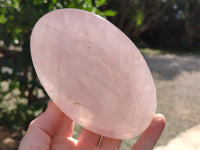 Polished Rose Quartz Standing Free Forms x 3 From Ambatondrazaka, Madagascar - Toprock Gemstones and Minerals 