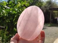 Polished Rose Quartz Standing Free Forms x 3 From Ambatondrazaka, Madagascar - Toprock Gemstones and Minerals 