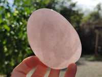 Polished Rose Quartz Standing Free Forms x 3 From Ambatondrazaka, Madagascar - Toprock Gemstones and Minerals 