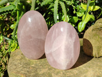 Polished Rose Quartz Standing Free Forms x 3 From Ambatondrazaka, Madagascar - Toprock Gemstones and Minerals 
