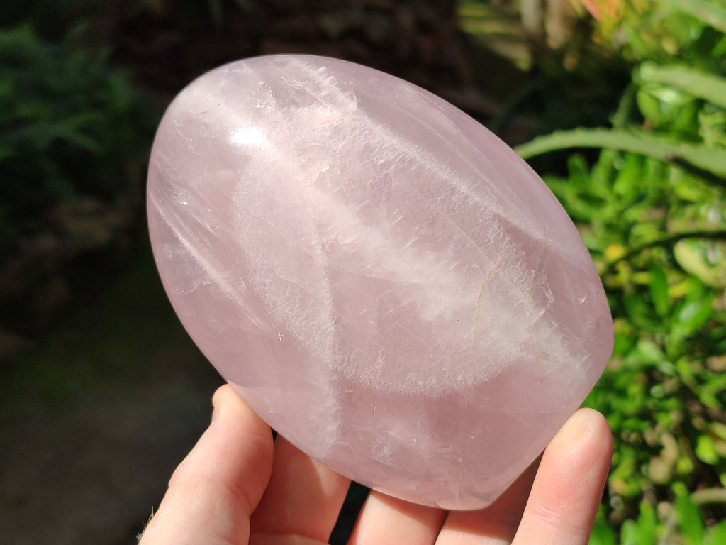 Polished Rose Quartz Standing Free Forms x 3 From Ambatondrazaka, Madagascar - Toprock Gemstones and Minerals 