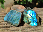 Polished On One Side Labradorite Plates x 35 From Tulear, Madagascar - Toprock Gemstones and Minerals 