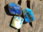Polished On One Side Labradorite Plates x 35 From Tulear, Madagascar - Toprock Gemstones and Minerals 