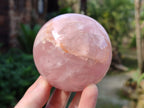 Polished Gemmy Rose Quartz Spheres, 1 with Star/Asterism x 6 From Ambatondrazaka, Madagascar - Toprock Gemstones and Minerals 
