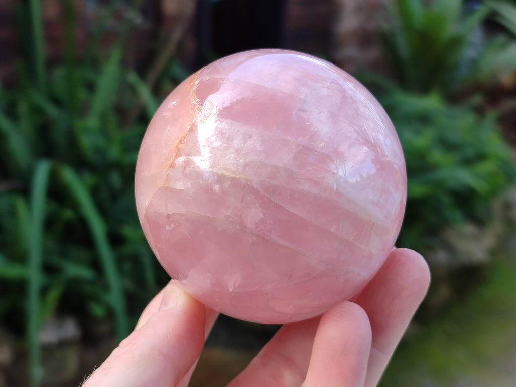 Polished Gemmy Rose Quartz Spheres, 1 with Star/Asterism x 6 From Ambatondrazaka, Madagascar - Toprock Gemstones and Minerals 
