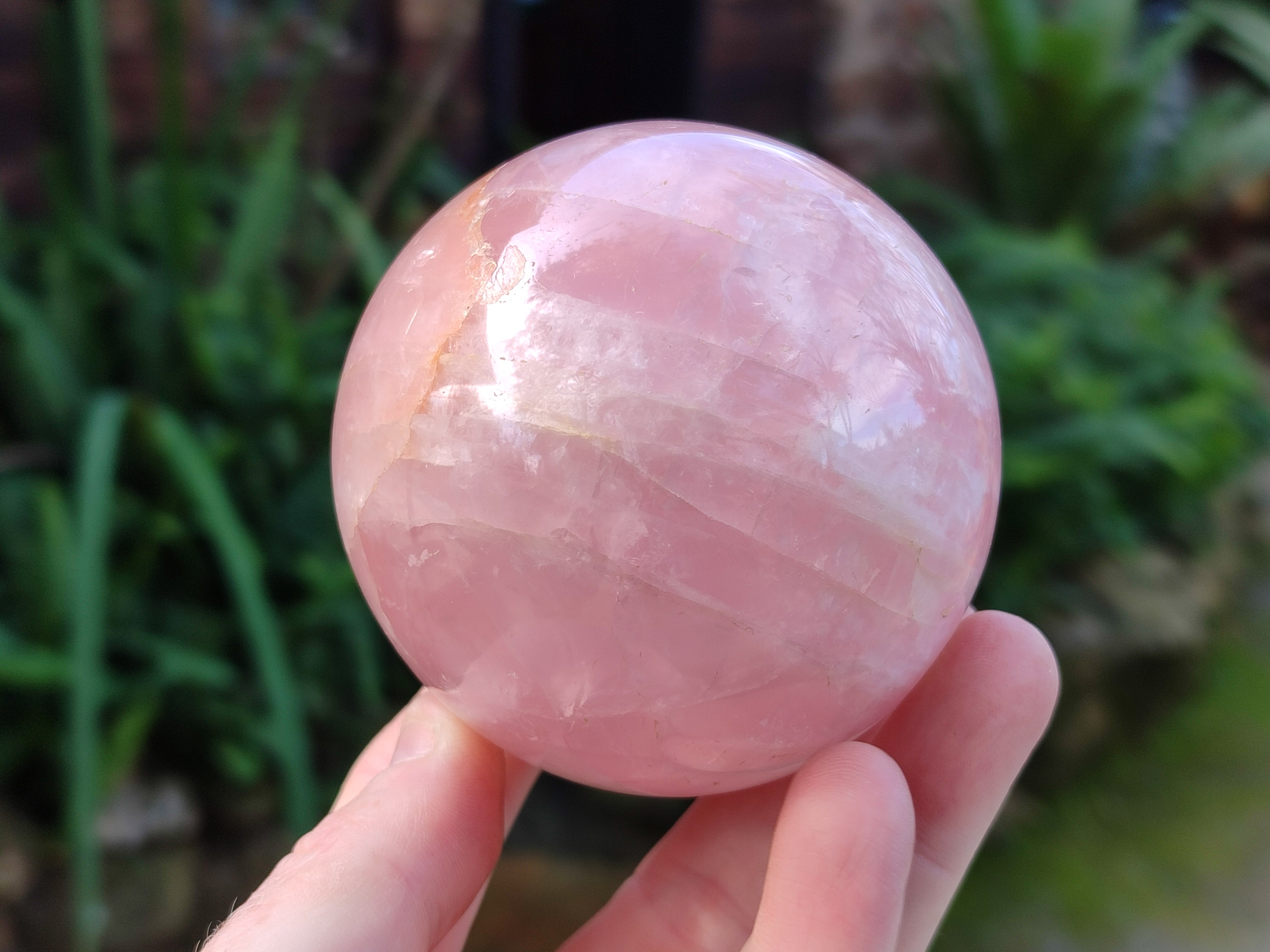 Polished Gemmy Rose Quartz Spheres, 1 with Star/Asterism x 6 From Ambatondrazaka, Madagascar - Toprock Gemstones and Minerals 