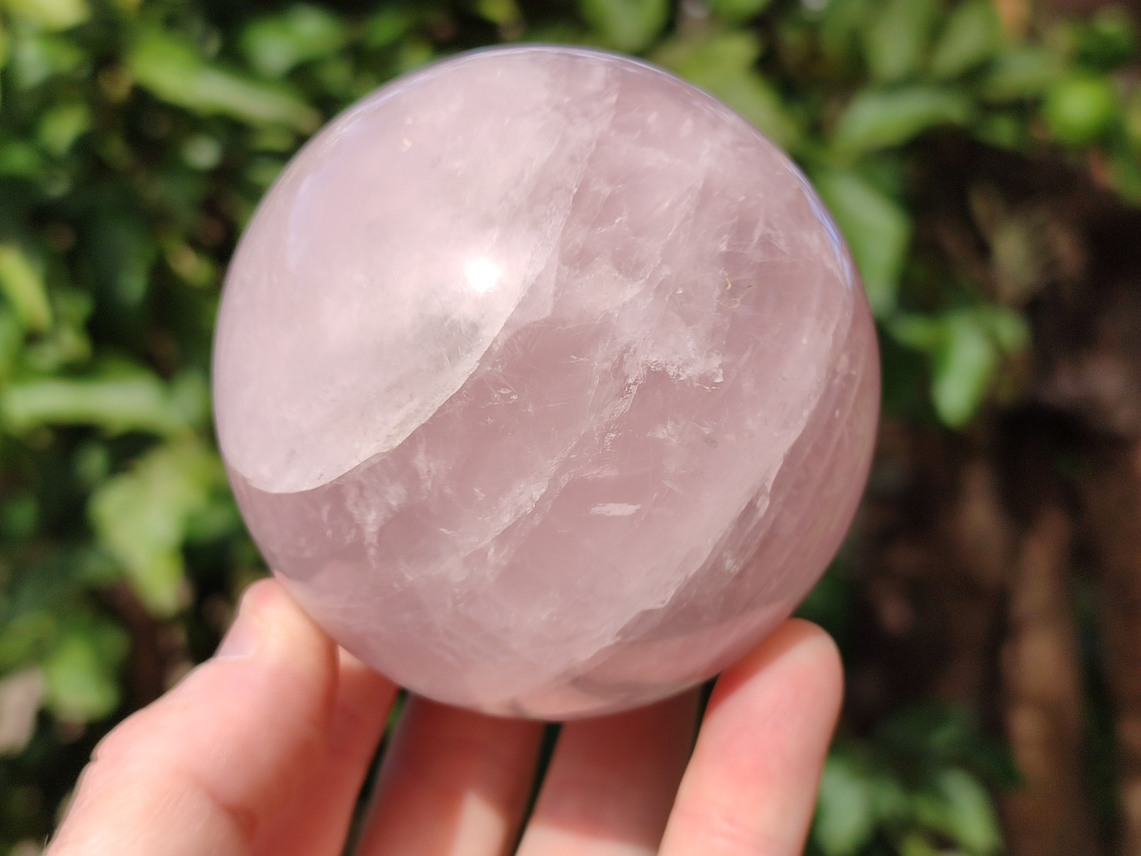 Polished Gemmy Rose Quartz Spheres, 1 with Star/Asterism x 6 From Ambatondrazaka, Madagascar - Toprock Gemstones and Minerals 