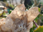 Natural Smokey Phantom Quartz Clusters x 3 From Luena, Congo - Toprock Gemstones and Minerals 