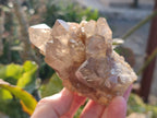 Natural Smokey Phantom Quartz Clusters x 3 From Luena, Congo - Toprock Gemstones and Minerals 