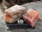 Natural Rhombohedral Sunset Orange Calcite Specimens x 12 From Spitzkop, Namibia - Toprock Gemstones and Minerals 