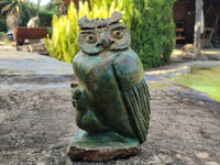Polished Large Verdite Night Owl Carving x 1 From Zimbabwe