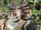 Polished Large Verdite Night Owl Carving x 1 From Zimbabwe - Toprock Gemstones and Minerals 
