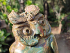 Polished Large Verdite Night Owl Carving x 1 From Zimbabwe - Toprock Gemstones and Minerals 