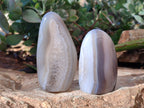 Polished Banded Agate Standing Free Forms x 5 From Madagascar - Toprock Gemstones and Minerals 