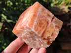 Natural Rhombohedral Sunset Orange Calcite Specimens x 6 From Spitzkop, Namibia - Toprock Gemstones and Minerals 