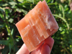 Natural Rhombohedral Sunset Orange Calcite Specimens x 6 From Spitzkop, Namibia - Toprock Gemstones and Minerals 