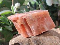Natural Rhombohedral Sunset Orange Calcite Specimens x 6 From Spitzkop, Namibia