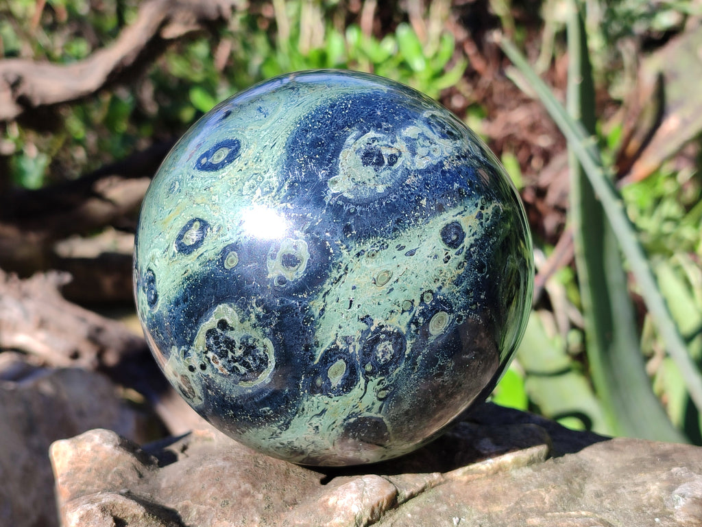 Polished Fossilized Stromatolite Jasper Spheres x 1 From Katsepy, Madagascar - Toprock Gemstones and Minerals 