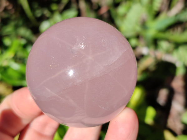 Polished Gemmy Rose Quartz Spheres with Star/Asterisms x 5 From Ambatondrazaka, Madagascar