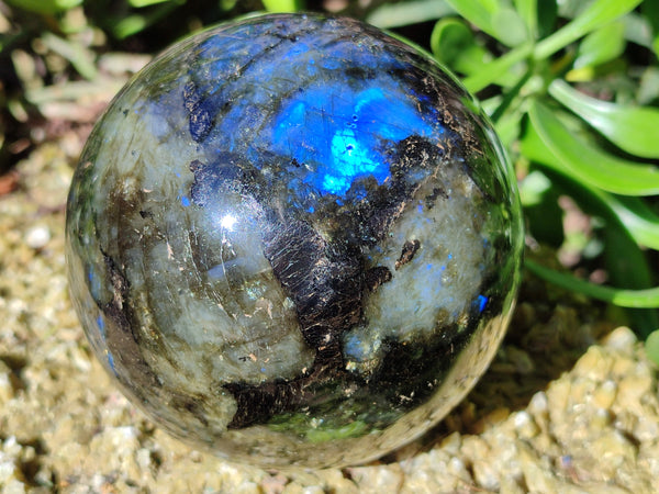 Polished Labradorite Spheres x 2 From Tulear, Madagascar