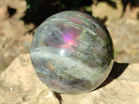 Polished Labradorite Spheres x 2 From Tulear, Madagascar - Toprock Gemstones and Minerals 