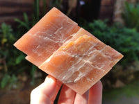 Natural Rhombohedral Sunset Orange Calcite Specimens x 4 From Spitzkop, Namibia