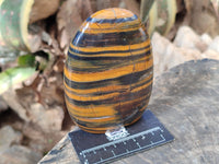 Polished Tigers Eye Standing Free Forms x 2 From Prieska, South Africa