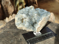 Natural Celestite Geode Specimens x 2 From Sakoany, Madagascar