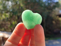 Polished Small Amazonite Hearts x 35 From Madagascar