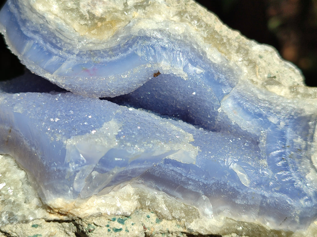 Natural Blue Lace Agate Geodes x 3 From Nsanje, Malawi - Toprock Gemstones and Minerals 