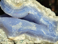 Natural Blue Lace Agate Geodes x 3 From Nsanje, Malawi