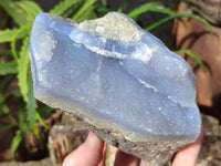 Natural Blue Lace Agate Geodes x 3 From Nsanje, Malawi