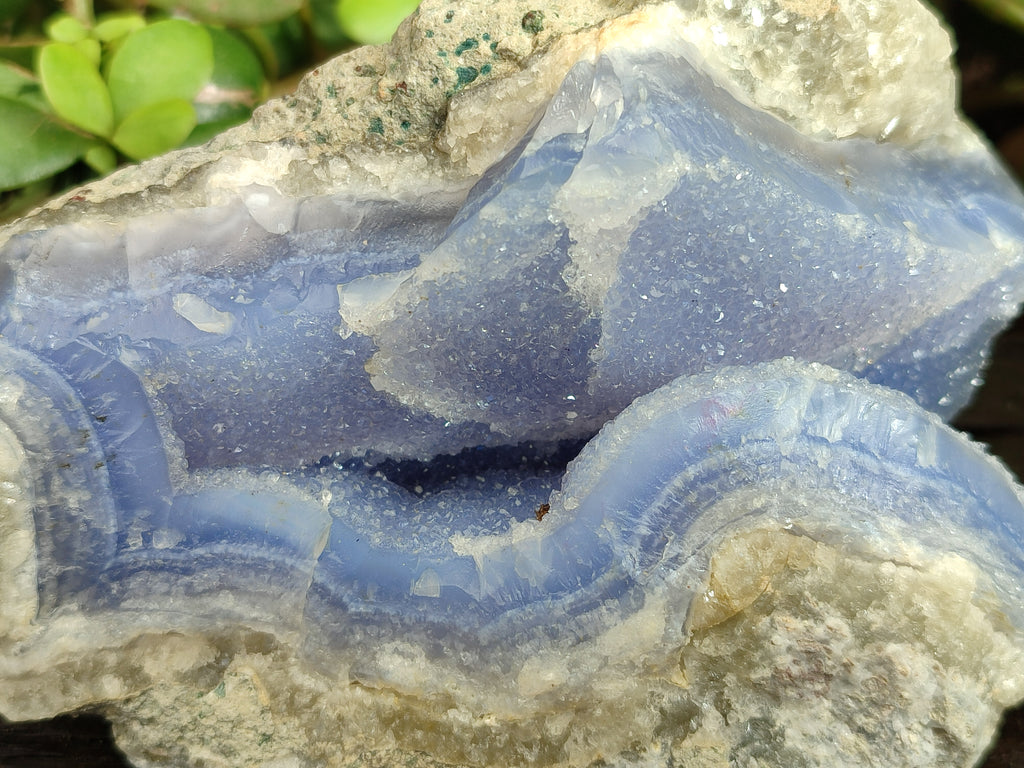 Natural Blue Lace Agate Geodes x 3 From Nsanje, Malawi - Toprock Gemstones and Minerals 