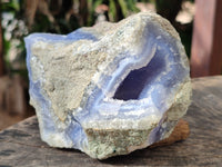 Natural Blue Lace Agate Geodes x 3 From Nsanje, Malawi