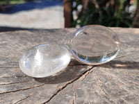 Polished Clear Quartz Crystal Palm Stones x 20 From Madagascar