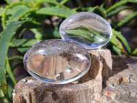 Polished Clear Quartz Crystal Palm Stones x 20 From Madagascar