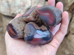 Polished On One Side Red Sashe River Agate Nodules x 24 From Zimbabwe - Toprock Gemstones and Minerals 