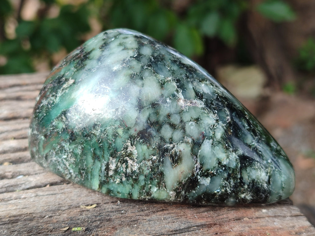 Polished Emerald Mica In Matrix Standing Free Forms x 4 From Mutoko, Zimbabwe - Toprock Gemstones and Minerals 
