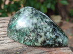 Polished Emerald Mica In Matrix Standing Free Forms x 4 From Mutoko, Zimbabwe - Toprock Gemstones and Minerals 