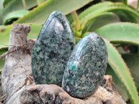Polished Emerald Mica In Matrix Standing Free Forms x 4 From Mutoko, Zimbabwe