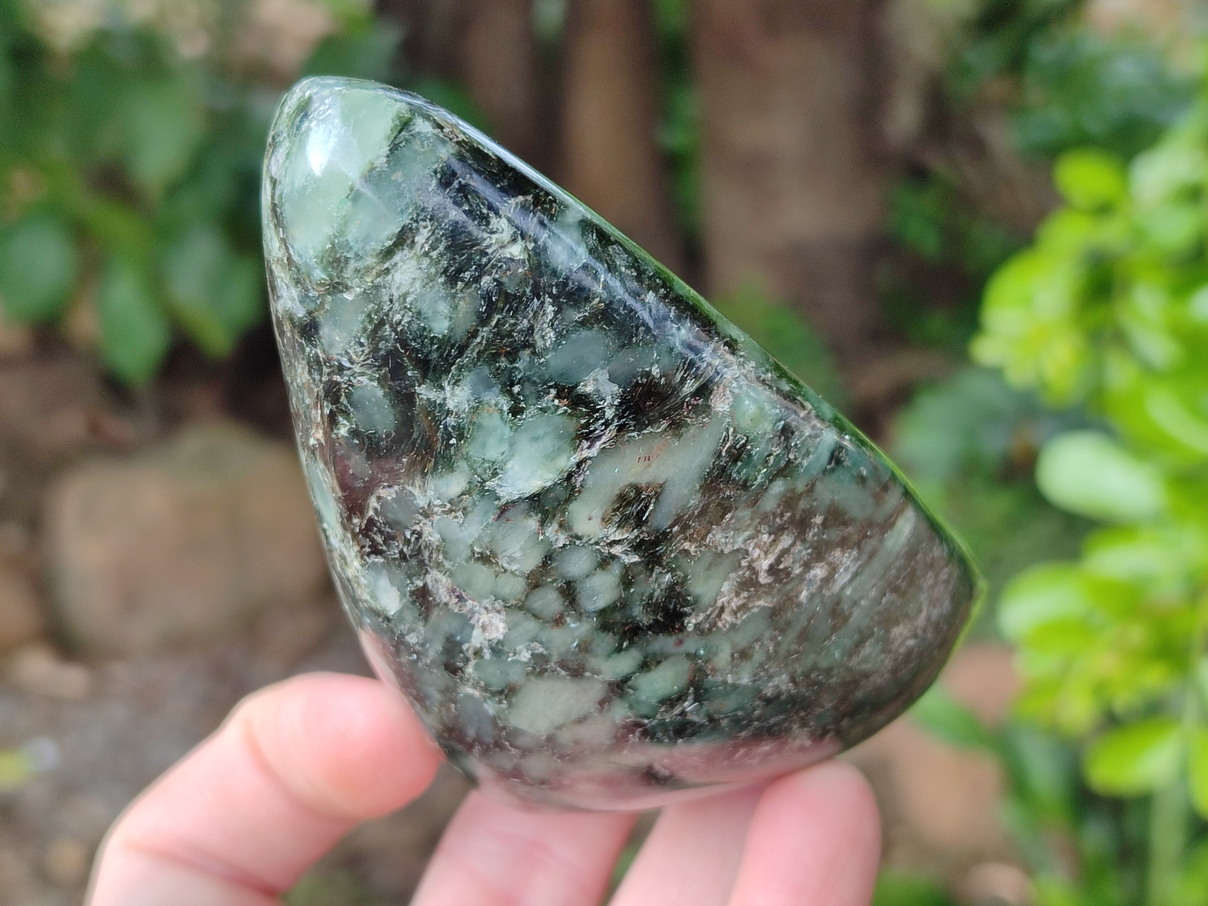 Polished Emerald Mica In Matrix Standing Free Forms x 4 From Mutoko, Zimbabwe - Toprock Gemstones and Minerals 