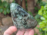 Polished Emerald Mica In Matrix Standing Free Forms x 4 From Mutoko, Zimbabwe