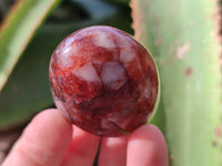 Polished Red Hematoid Quartz Palm Stones x 20 From Ambatondrazaka, Madagascar