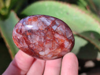 Polished Red Hematoid Quartz Palm Stones x 20 From Ambatondrazaka, Madagascar