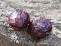 Polished Red Hematoid Quartz Palm Stones x 20 From Ambatondrazaka, Madagascar