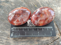Polished Red Hematoid Quartz Palm Stones x 20 From Ambatondrazaka, Madagascar
