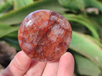 Polished Red Hematoid Quartz Palm Stones x 20 From Ambatondrazaka, Madagascar