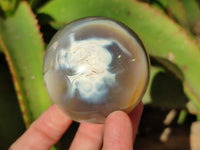 Polished Banded Agate Spheres x 4 From Madagascar